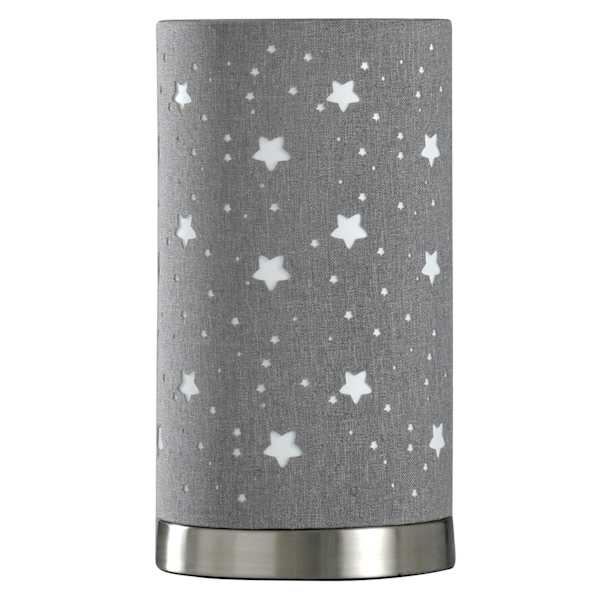Grey Stars Fabric Uplight, 12"