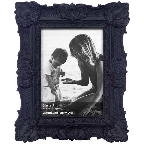 Black Ornate Tabletop Picture Frame, 5x7