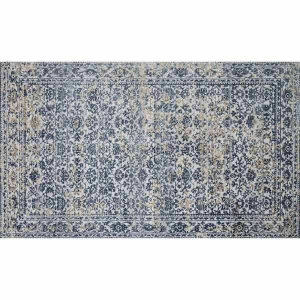 (A377) Providence Venice Distressed Look Blue Accent Rug, 3x5