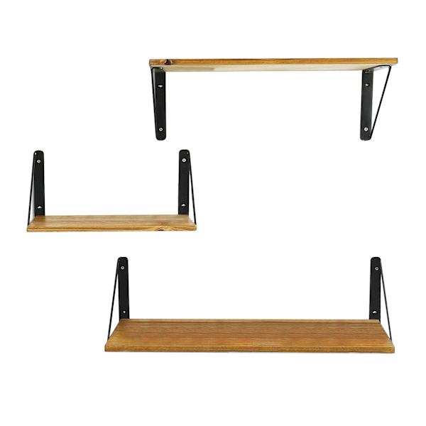 3-Piece Wooden Wall Shelf, 24"