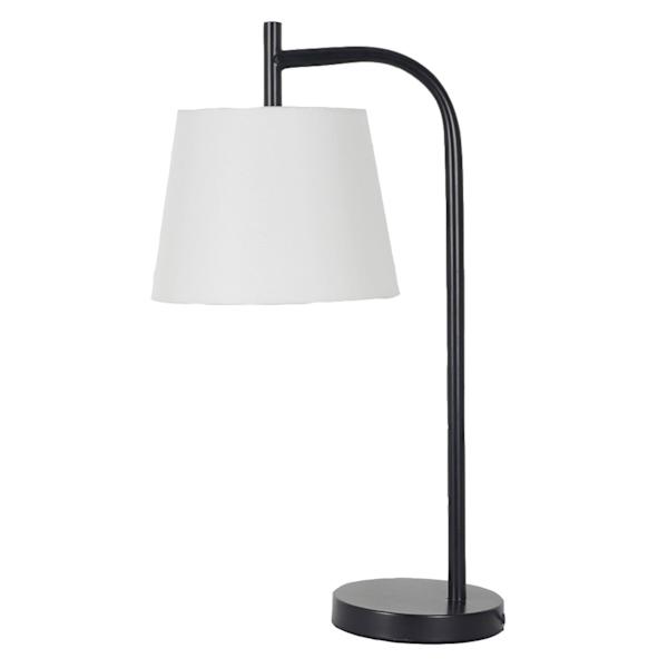 Black Metal Task Lamp with Shade, 25"