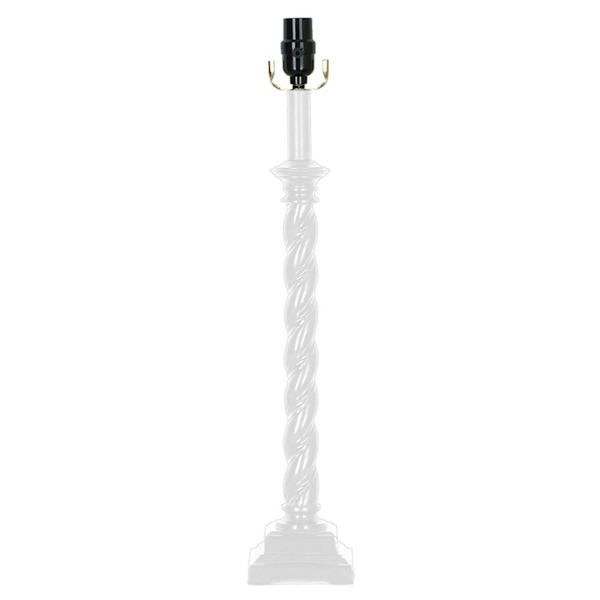 White Twist Buffet Lamp, 24"