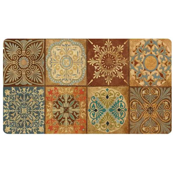 Cook N' Comfort Spanish Tile Anti-Fatigue Kitchen Mat, 20x39