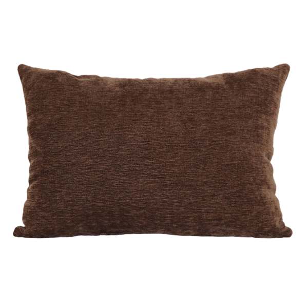 Reese Chocolate Chenille Throw Pillow, 14x20
