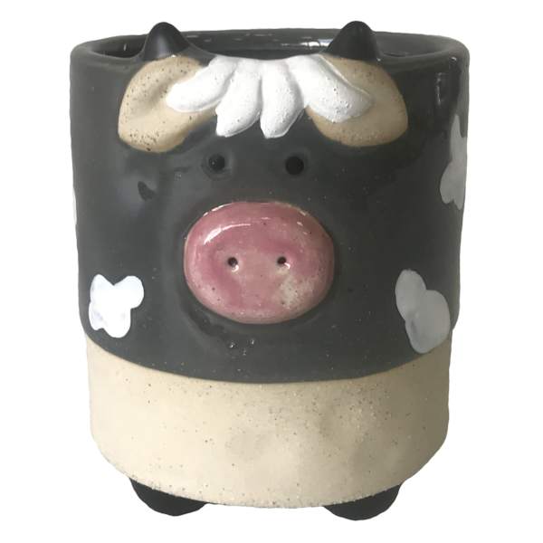 Indoor Ceramic Cow Pot, 5"