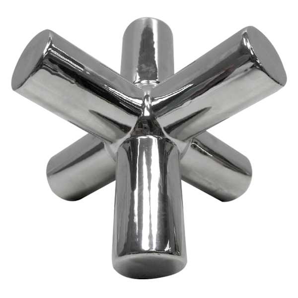 Silver Ceramic Jack Decor, 7"