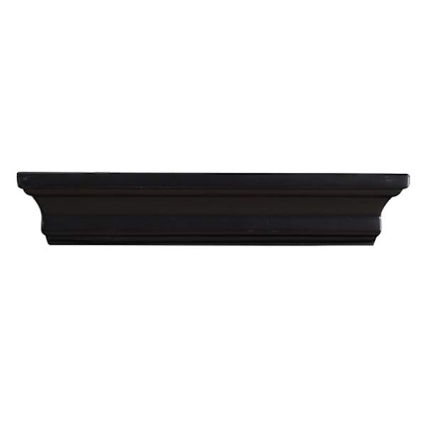 Kate Black Wooden Crown Wall Ledge, 12"
