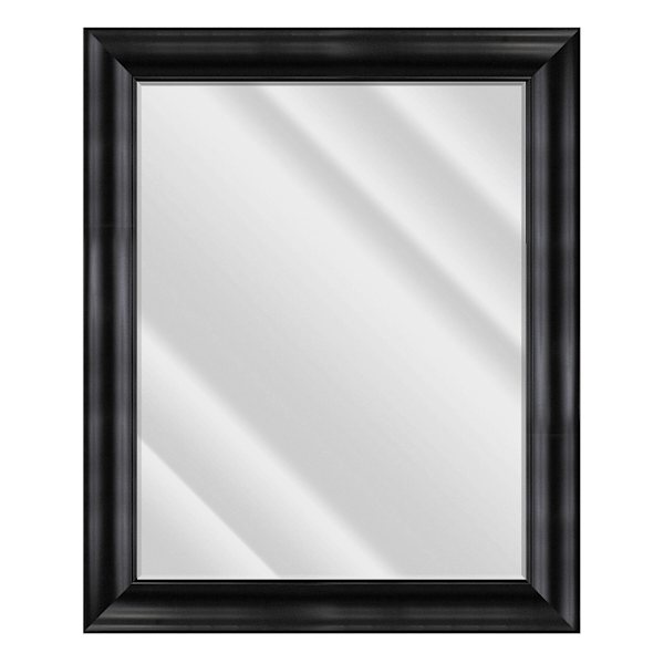 Sophia Black Rectangle Wall Mirror, 29x35
