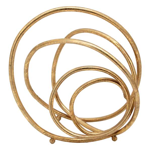 Gold Metal Rings Table Decor, 10"