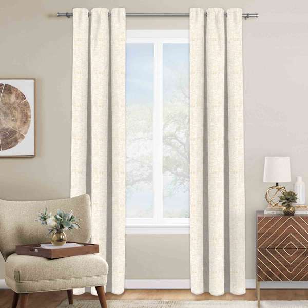 Luxor Gold Metallic Room Darkening Curtain Panel, 84"