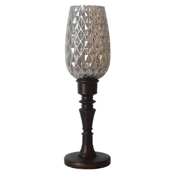 Bronze Clear Glass Uplight Lamp, 20.5"
