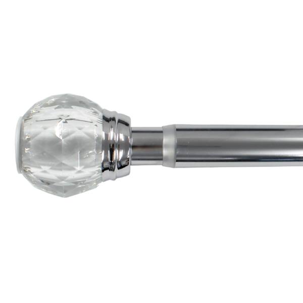 Acrylic Shower Tension Rod, 42-72"