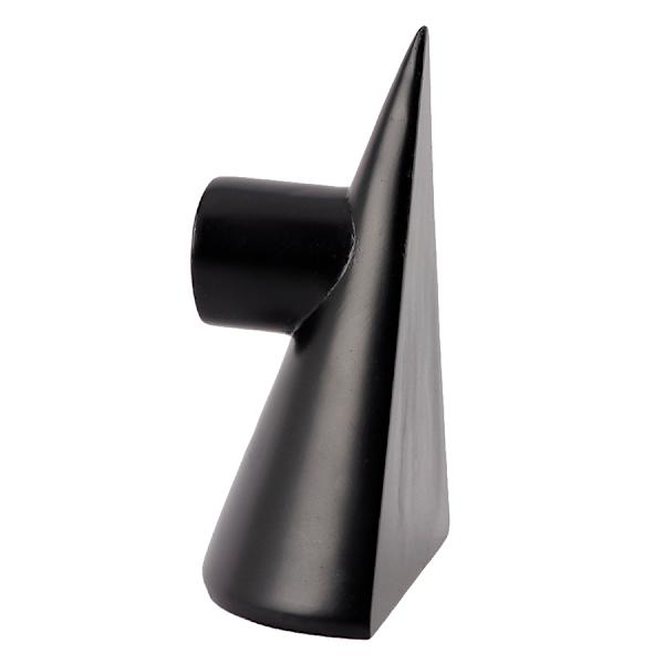 Crosby St. 1-Piece Black Modern Cone Bookend, 7"