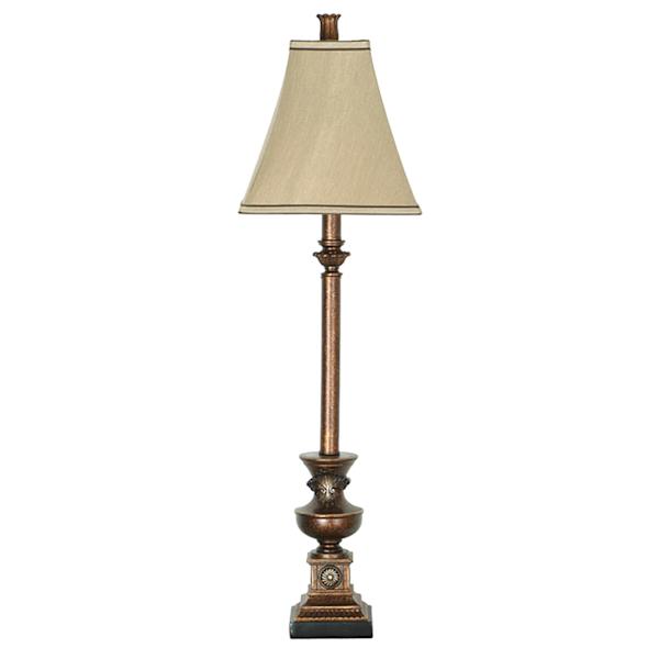 25in. Copper Buffet Lamp