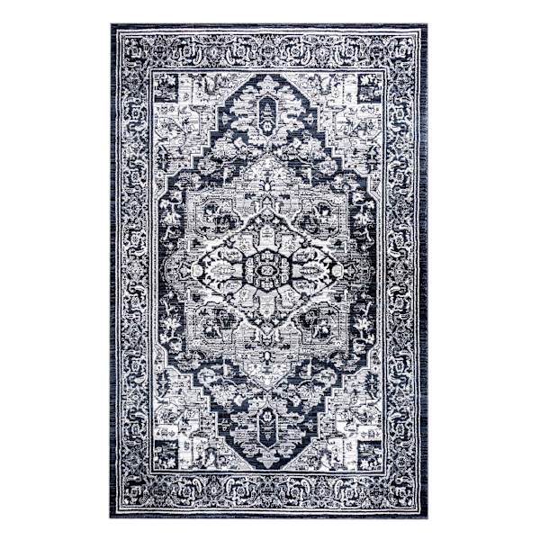 (B542) Caprice Vintage Navy Blue Area Rug, 8x9