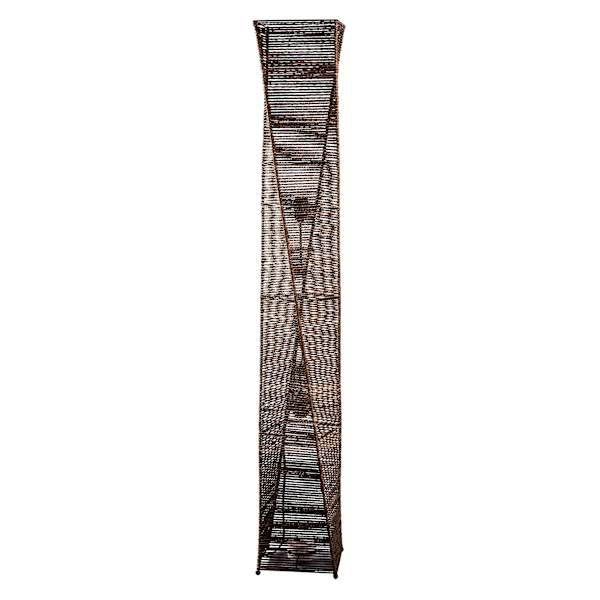 60in. Brown Rope Rattan Floor Uplight