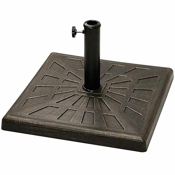 Brown Square Patio Umbrella Base, 42lb