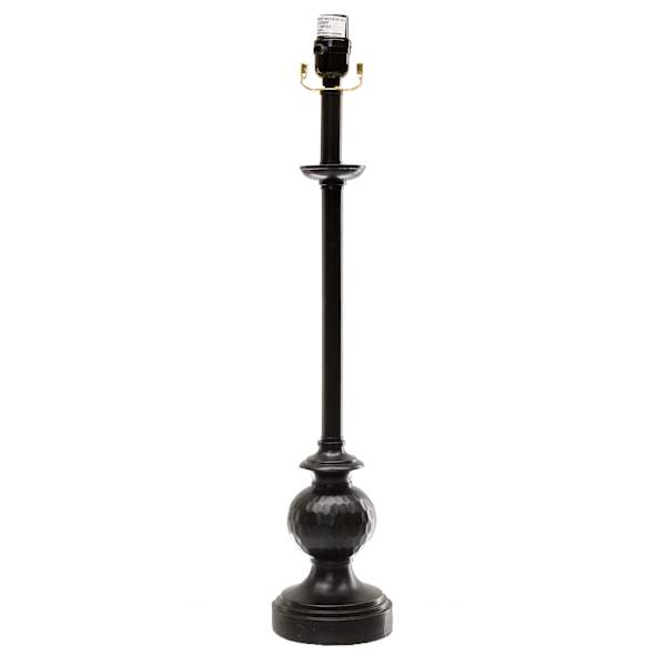Bronze & Wood Textured Acrylic Buffet Lamp Base, 24"