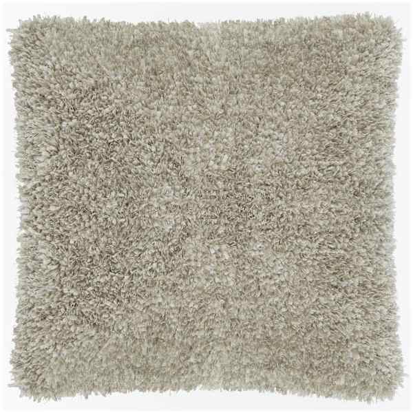 Moove Beige Shag Throw Pillow, 18"