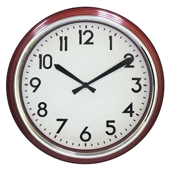 Red Retro Lucy Round Wall Clock, 16"
