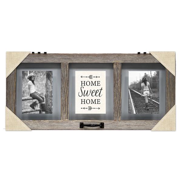 Home Sweet Home Grey Float Collage Picture Frame, 27.5x12.7