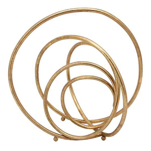 Gold Metal Spiral Ring Decor, 11"
