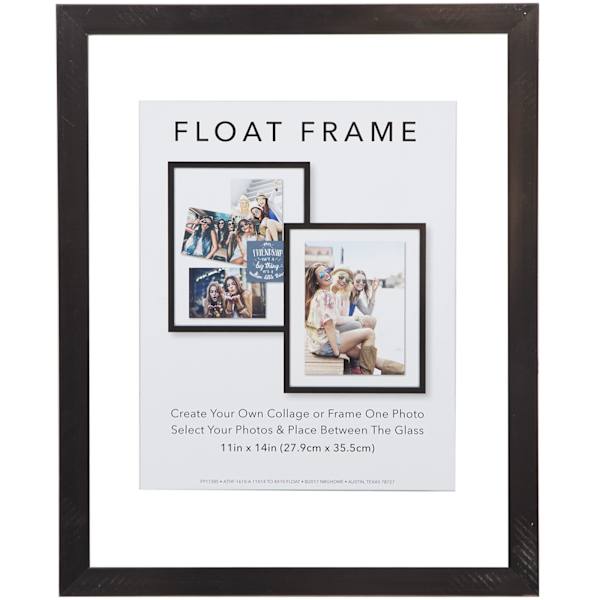 Pewter Linear Profile Floating Wall Frame, 11x14