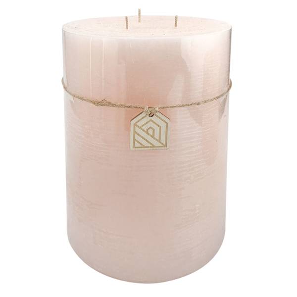 Pink Unscented Pillar Candle, 6x8