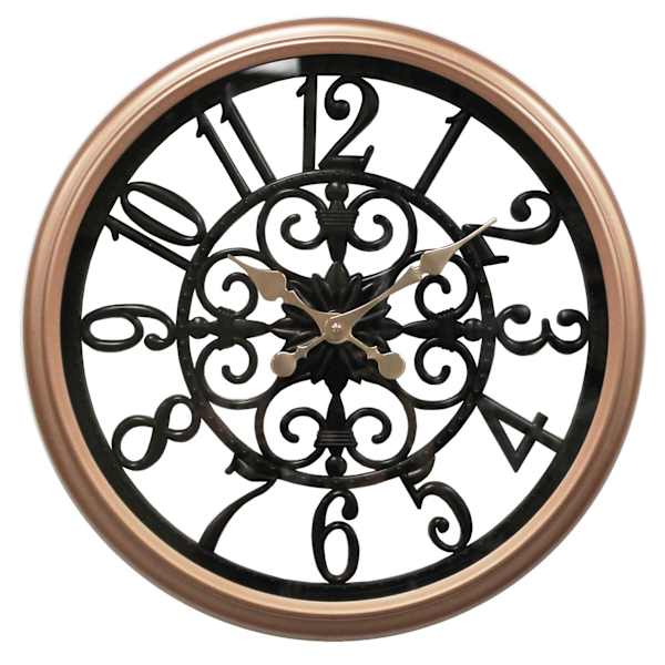 Arabic Cutout Round Wall Clock, 18"