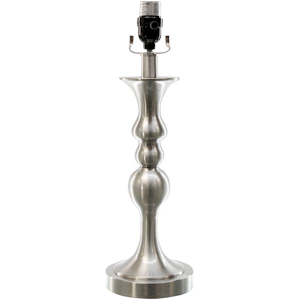 Brushed Metal Table Lamp, 17"