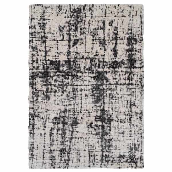 (A456) Raymond Ivory & Grey Dense Ultra Soft Accent Rug, 3x5