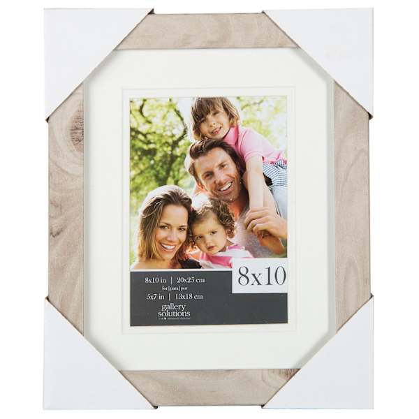 8x10 Matted to 5x7 Linear Profile Double Mat Portrait Wall Frame