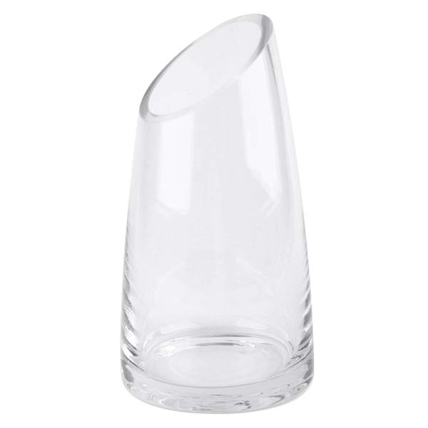 Clear Glass Candle Holder, 7.5"
