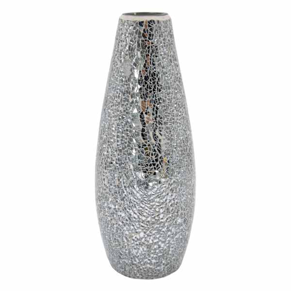 Metallic Mosaic Mirror Vase, 4.5"