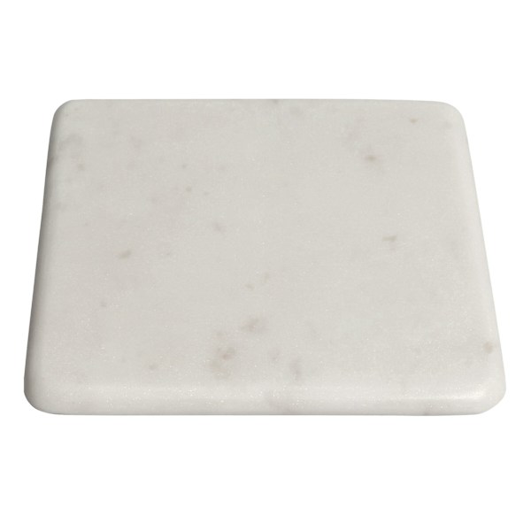 White Marbled Square Serving Board