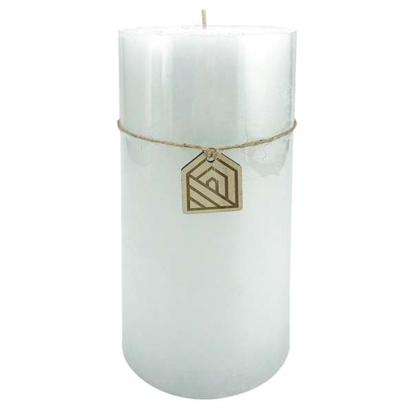 Light Blue Unscented Pillar Candle, 4x8