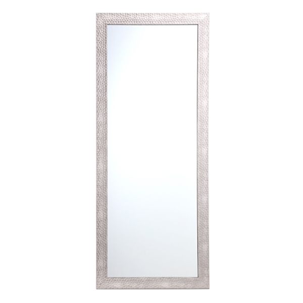 Hammered Silver Framed Leaner Mirror, 24x58