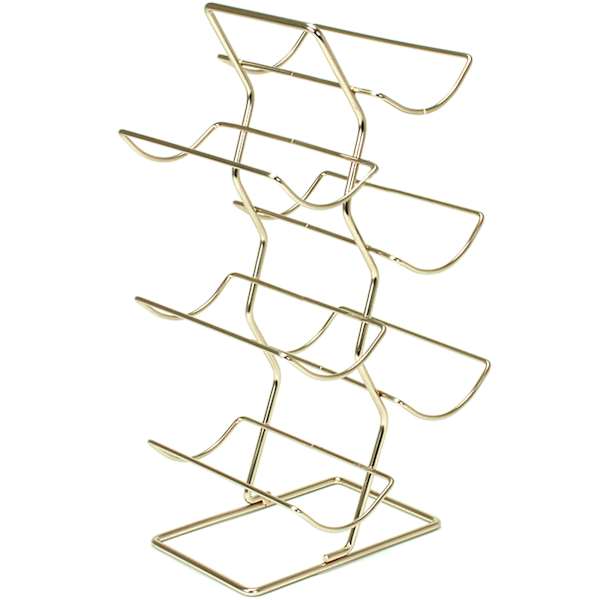 6-Bottle Offset Nickel Wine Rack
