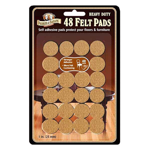 48-Pack Oat Felt Furniture Pads, 1"