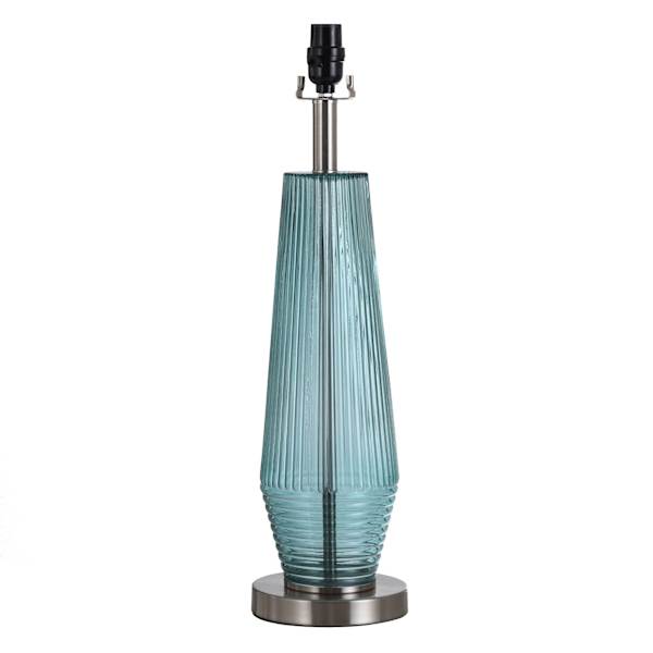 24in. Blue Pleated Shade Table Lamp