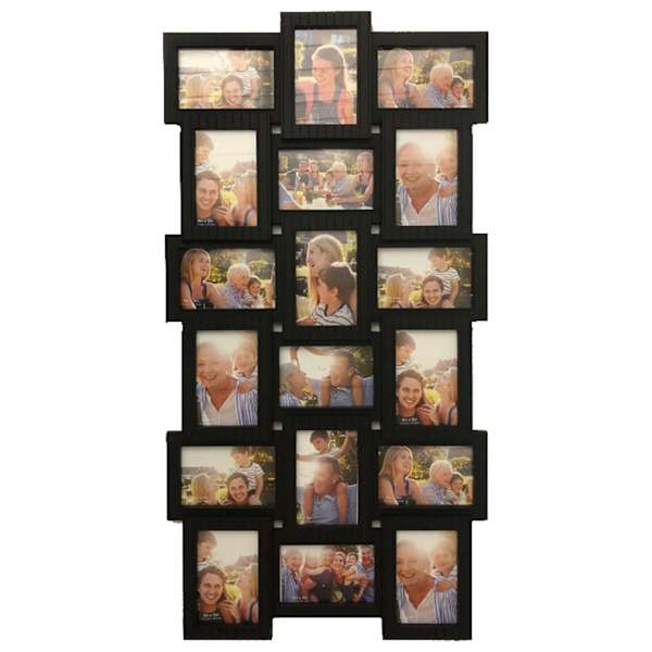 18-Opening Black Collage Picture Frame, 18x35