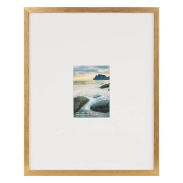 16x20 Matted to 5x7 Wall Frame, Gold
