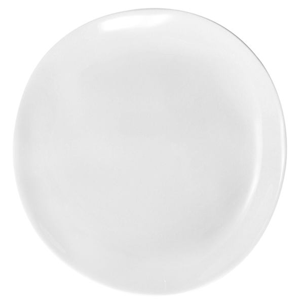 White Asymmetrical Salad Plate, 8"