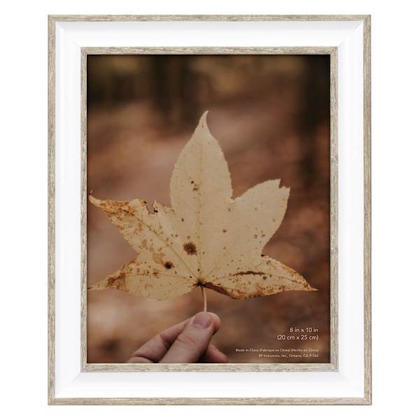 Glazed Grey & White Tabletop Picture Frame, 8x10