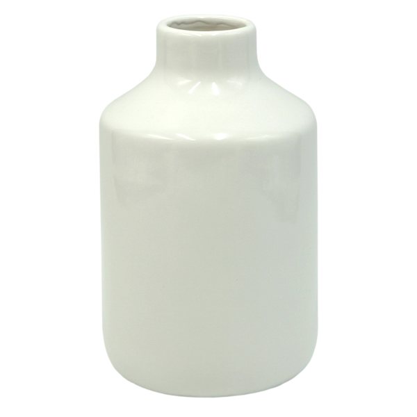 Tracey Boyd White Ceramic Vase, 7"