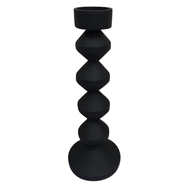Crosby St. Matte Black Tea Light Holder, 10"