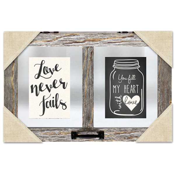 Love Never Fails Grey Float Collage Picture Frame, 19x12.5