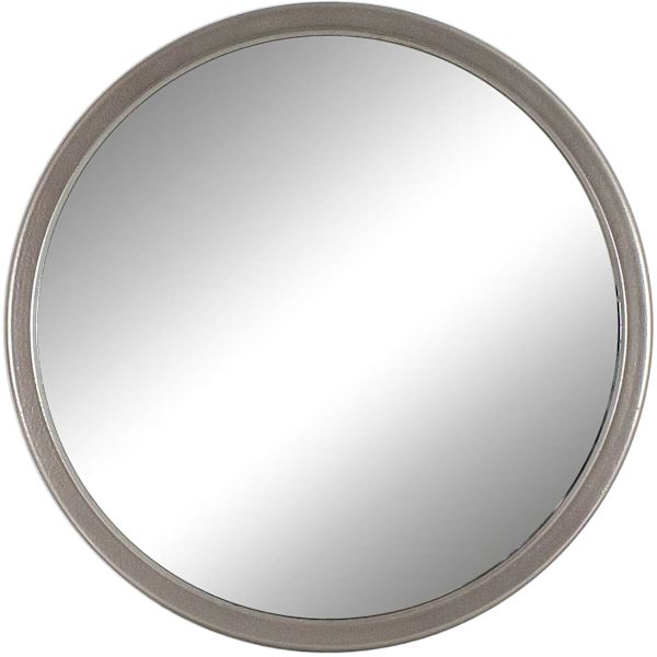Copper Metal Finish Framed Round Wall Mirror, 12"