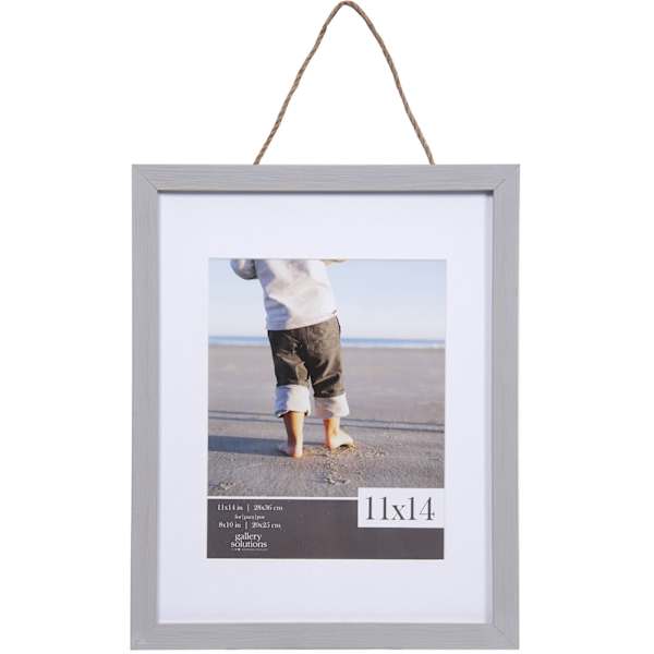 11x14 Matted to 8x10 Hanging Portrait Wall Frame