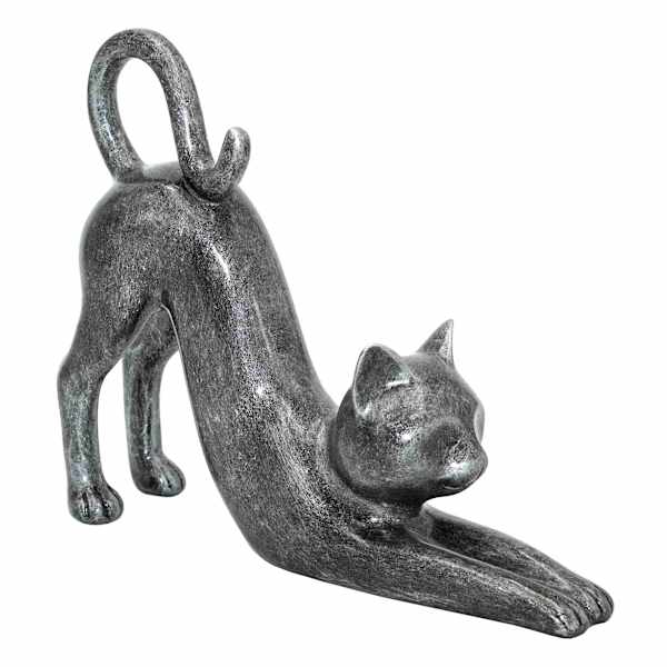 Silver Cat Figurine 7